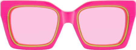 Trance - Square Pink Sunglasses
