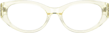 Drizzle - Oval Yellow Eyeglasses