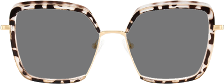 Cordaro Square Clear Tortoise Shell Sunglasses with Nose Pads