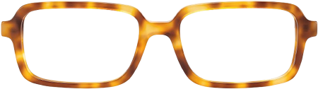 とーる Danielle Light Brown Tortoise Shell Rectangle Glasses | ZEELOOL
