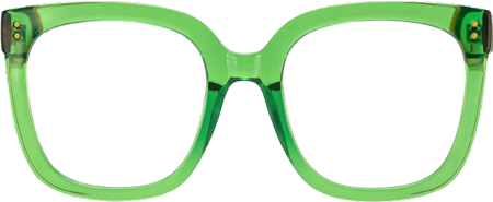 アイカツフレンズ グリーンジェリーマーブル Ebony Square Green TR90 Frame Glasses | ZEELOOL
