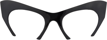 Kelly - Affordable Black Half Frame Cateye Eyeglasses