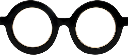 Almon - Round Black Eyeglasses