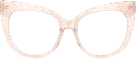 Carmine - Cat Eye Pink Glitter Eyeglasses