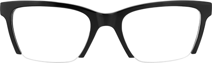 Delia - Half-rim Rectangle Black Eyeglasses