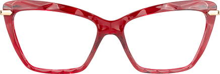Annie - Rectangle Red Eyeglasses