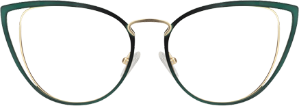 Georgia - Cat Eye Green Glasses