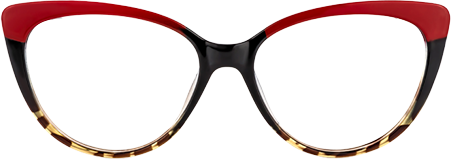 Trudie - Cat Eye Red Tortoise Eyeglasses