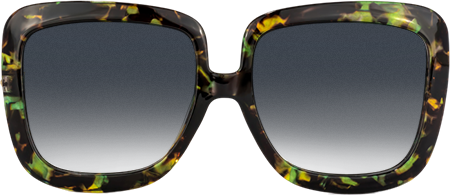 Patience Square Green-Floral Prescription Sunglasses | ZEELOOL
