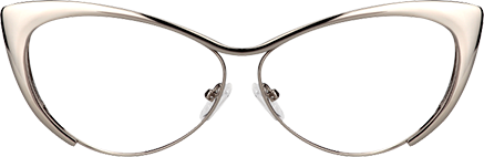 Annabelle - Cat Eye Silver Eyeglasses
